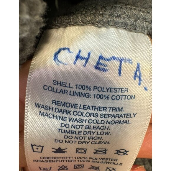 Lands End Mens Full-Zip Textured Fleece Jacket Size Large Gray - Picture 5 of 13